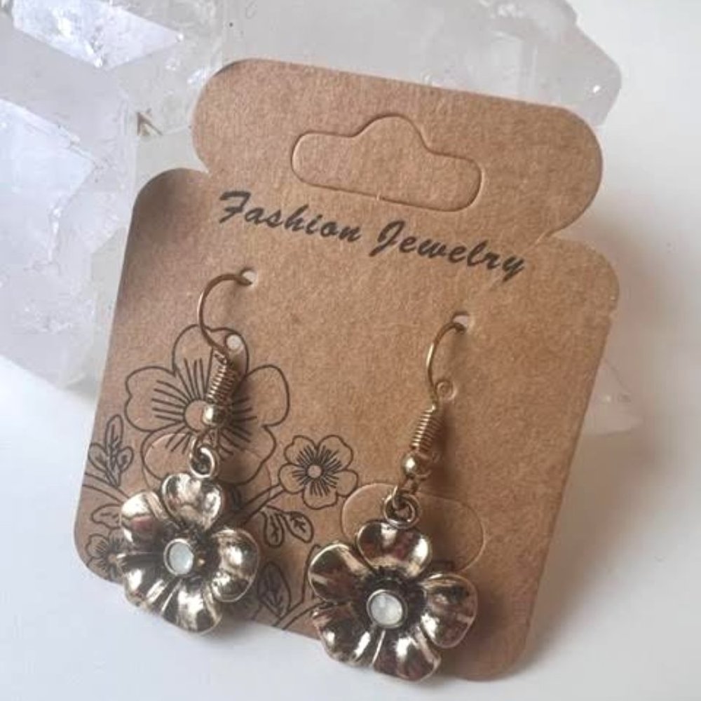 Fashion Jewelry Gold Flower Earrings